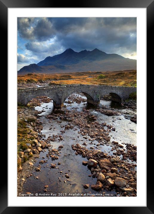 Sligachan Bridge Framed Mounted Print by Andrew Ray