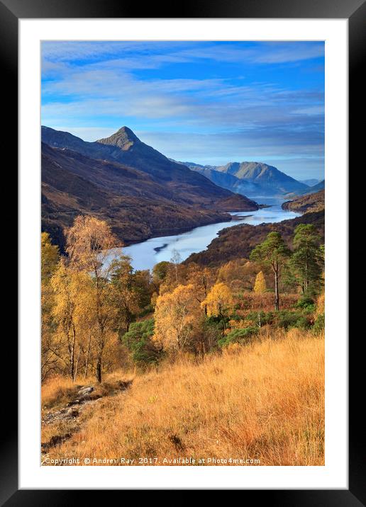 Autumn above Loch Leven  Framed Mounted Print by Andrew Ray