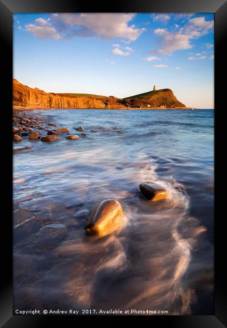 Towards the Clavell Tower (Kimmeridge) Framed Print by Andrew Ray