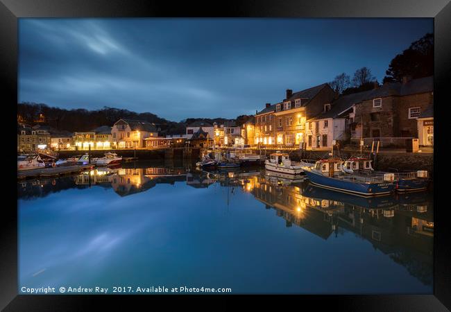 Twilight at Padstow Framed Print by Andrew Ray
