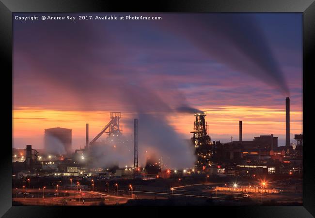 Industrial Landscape (Port Talbot)  Framed Print by Andrew Ray
