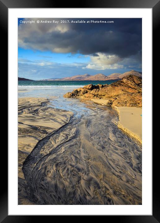 Late Light at Lustentyre Beach Framed Mounted Print by Andrew Ray