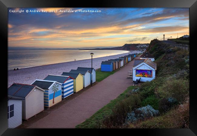 Budleigh Salterton Sea Front Framed Print by Andrew Ray