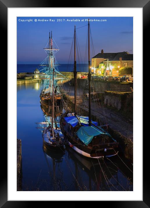 Charlestown Twilight Framed Mounted Print by Andrew Ray