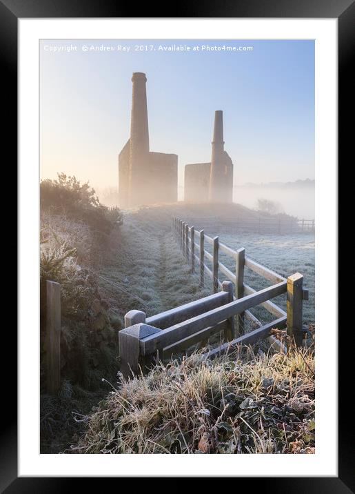 Frosty Morning (Wheal Bush) Framed Mounted Print by Andrew Ray