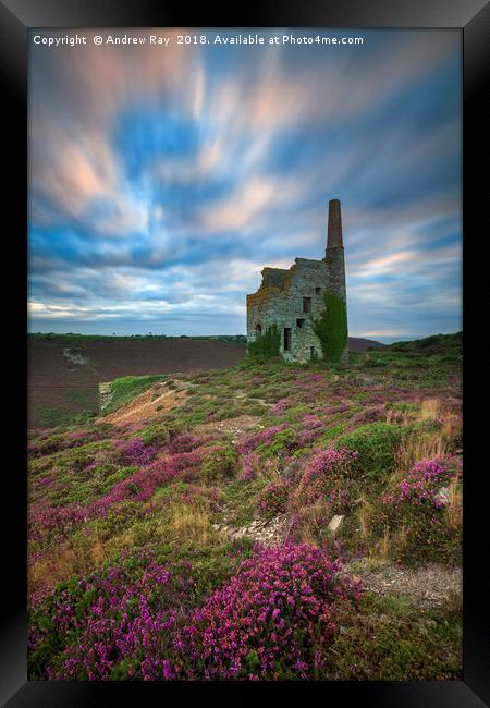 Cornish Engine House Framed Print by Andrew Ray