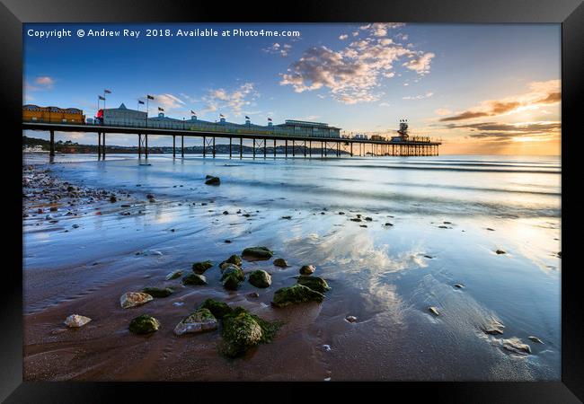 Sunrise reflections (Paignton) Framed Print by Andrew Ray