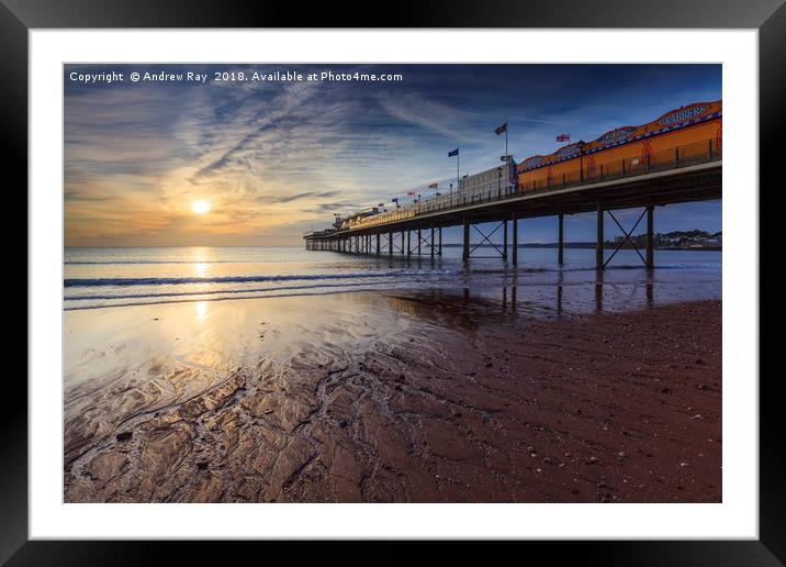The rising sun (Paignton Pier) Framed Mounted Print by Andrew Ray