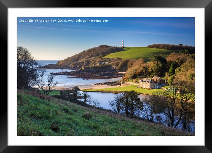 Morning at Polridmouth Cove Framed Mounted Print by Andrew Ray