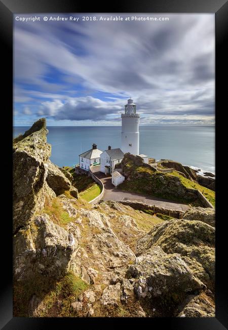 Above Start Point Lighthouse Framed Print by Andrew Ray
