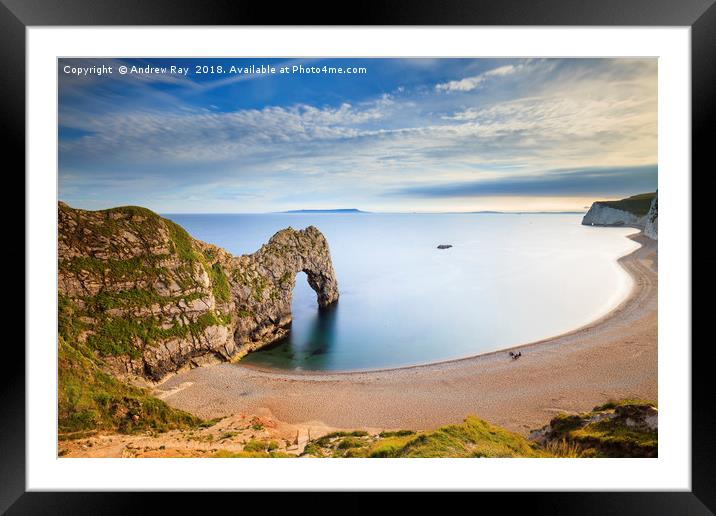 Above Durdle Door Framed Mounted Print by Andrew Ray