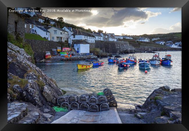 Into the Light (Coverack). Framed Print by Andrew Ray