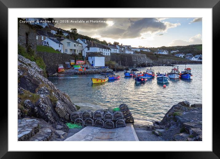Into the Light (Coverack). Framed Mounted Print by Andrew Ray