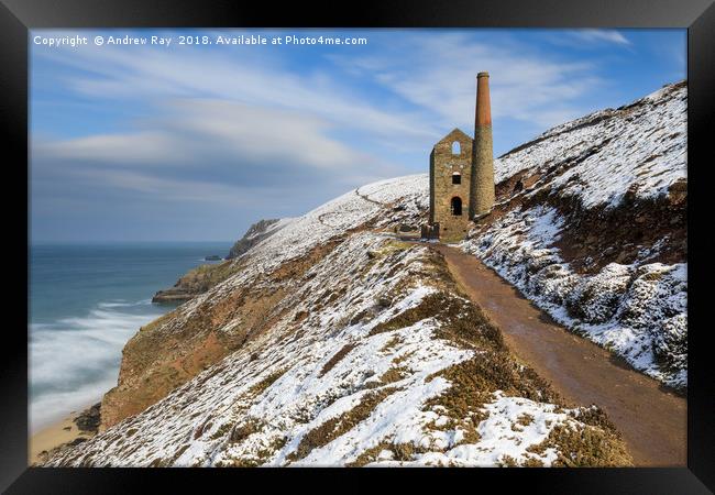 Winters Morning (Wheal Coates) Framed Print by Andrew Ray