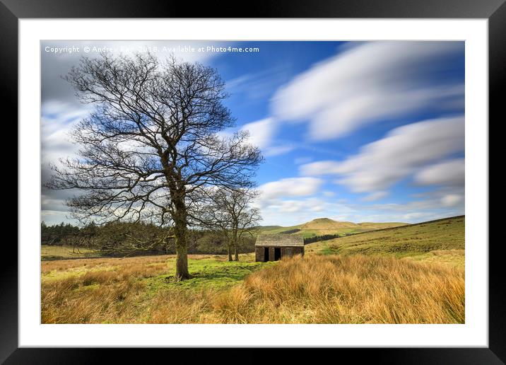 Peak District barn Framed Mounted Print by Andrew Ray
