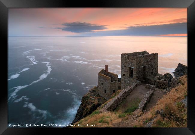 Sunset at Botallack Framed Print by Andrew Ray