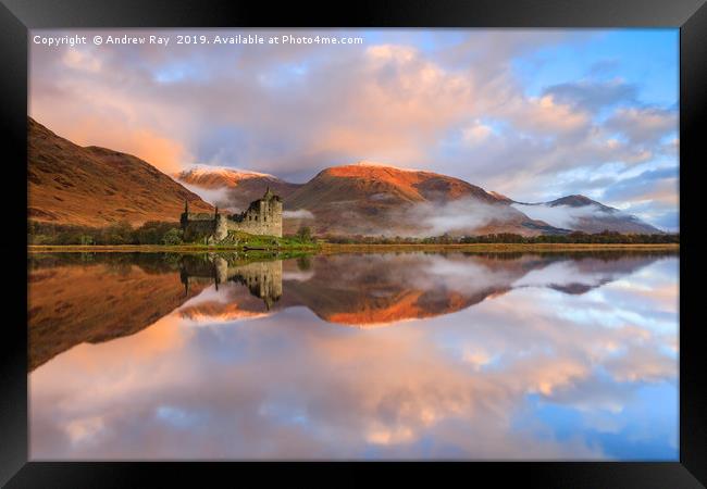 Kilchurn Castle reflections Framed Print by Andrew Ray