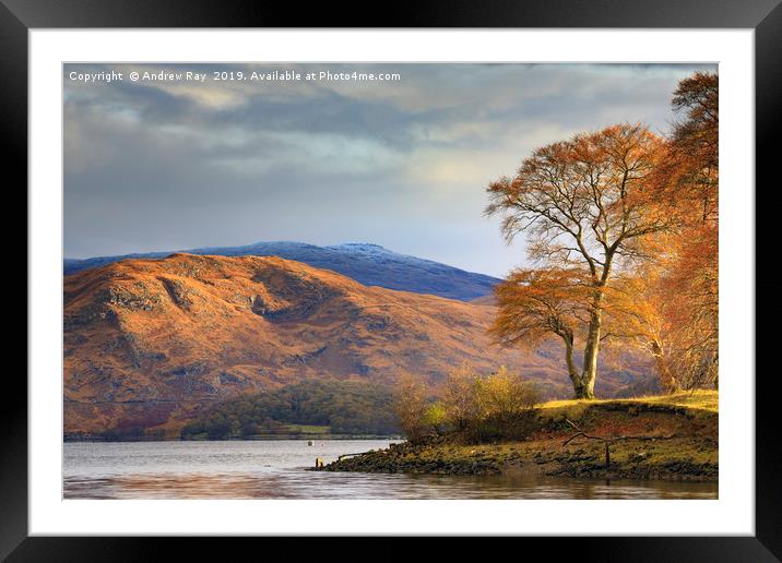Morning light (Taynuilt) Framed Mounted Print by Andrew Ray