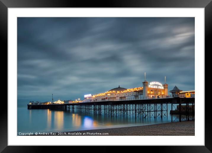 Twilight at Brighton Palace Pier Framed Mounted Print by Andrew Ray
