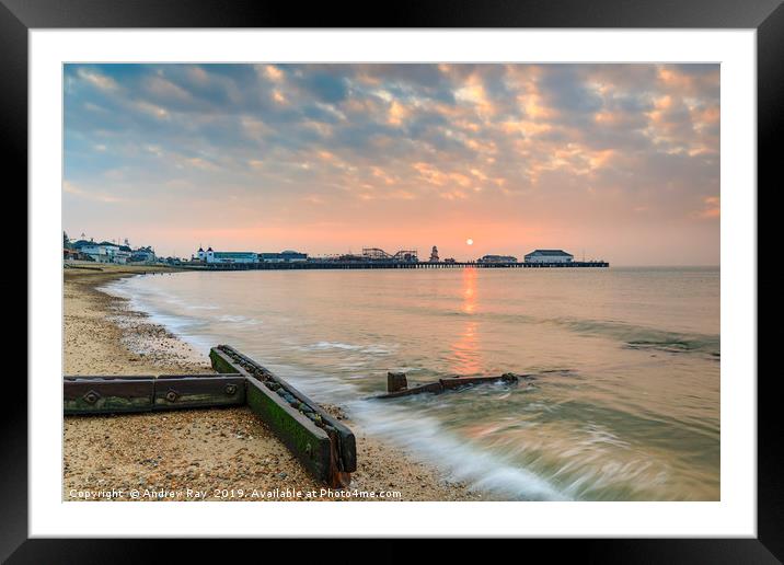 Morning at Clacton-one-Sea Framed Mounted Print by Andrew Ray