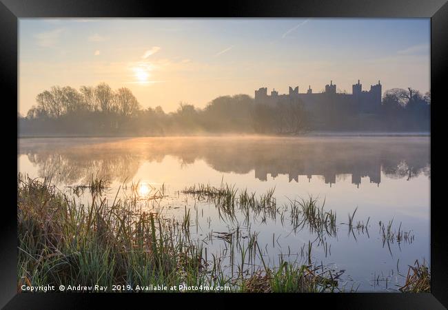 Morning at Framlingham Castle Framed Print by Andrew Ray