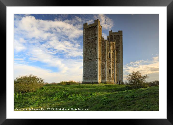 Late light on Orford Castle Framed Mounted Print by Andrew Ray