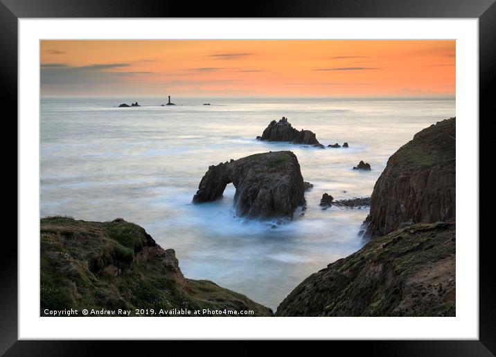 Sunset view (Land's End) Framed Mounted Print by Andrew Ray