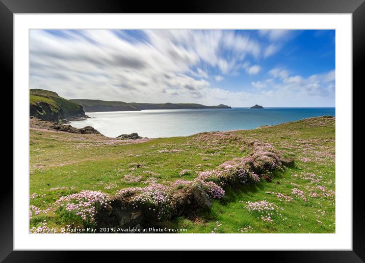 Spring afternoon (Port QuIn Bay) Framed Mounted Print by Andrew Ray