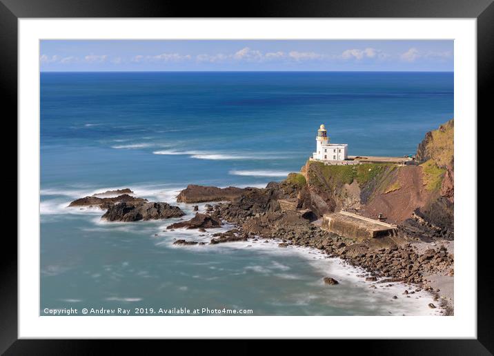Hartland Point Lighthouse Framed Mounted Print by Andrew Ray
