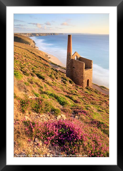 Above Wheal Coates Framed Mounted Print by Andrew Ray