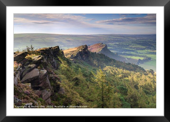 Skyline view (The Roaches) Framed Mounted Print by Andrew Ray