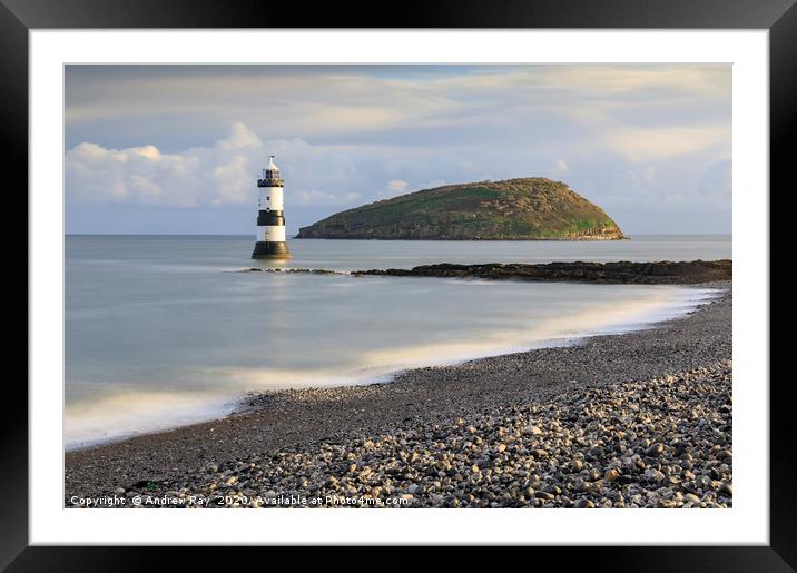 Penmon Beach view Framed Mounted Print by Andrew Ray