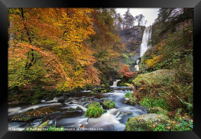 Autumn at Pistyll Rhaeadr Framed Print by Andrew Ray