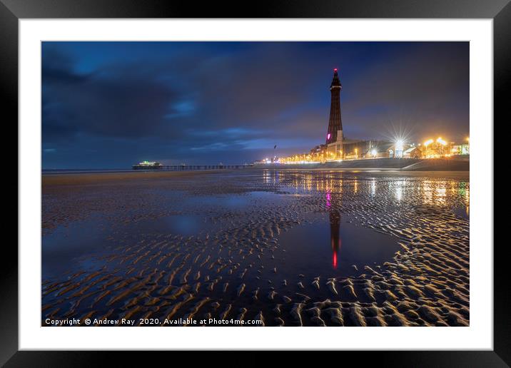 Sand ripples on Blackpool Beach Framed Mounted Print by Andrew Ray