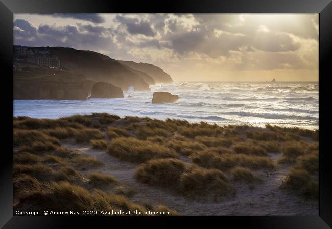 Dunes View (Perranporth) Framed Print by Andrew Ray