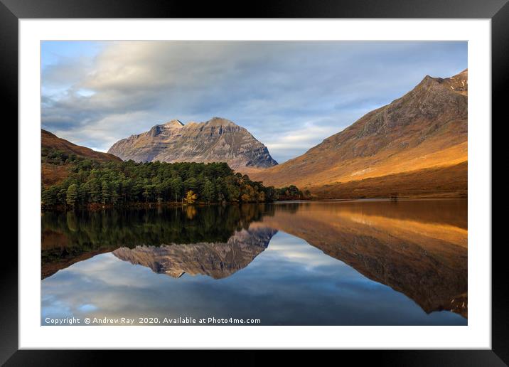 Loch Clair Reflections Framed Mounted Print by Andrew Ray