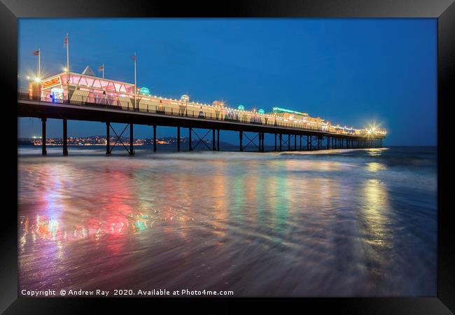 Waters Edge (Paignton Pier) Framed Print by Andrew Ray