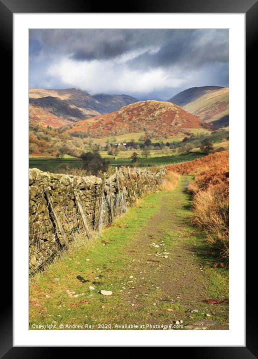 Troutbeck Valley Framed Mounted Print by Andrew Ray
