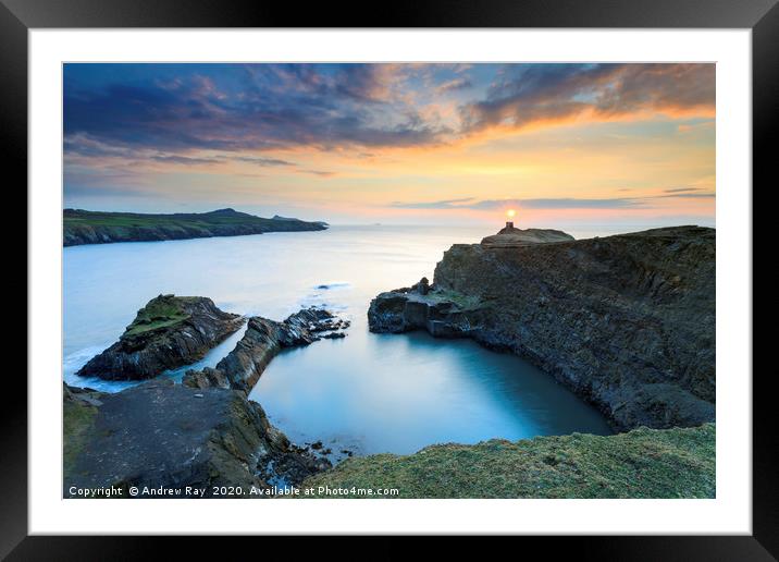 Blue Lagoon Sunset  Framed Mounted Print by Andrew Ray
