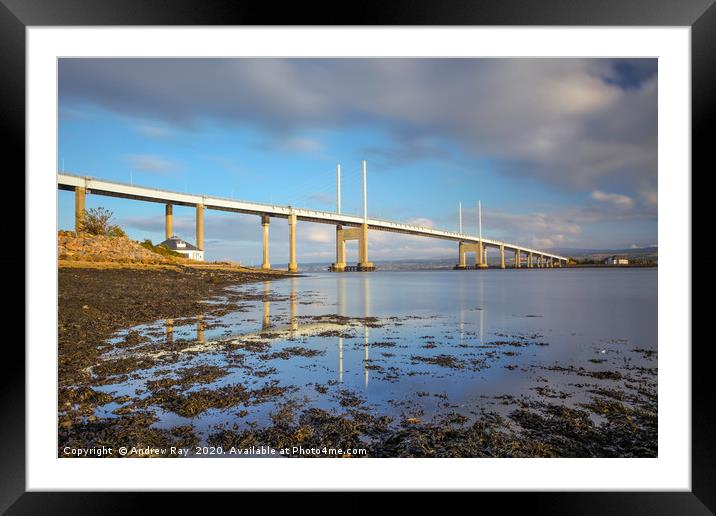 Towards the Kessock Bridge Framed Mounted Print by Andrew Ray
