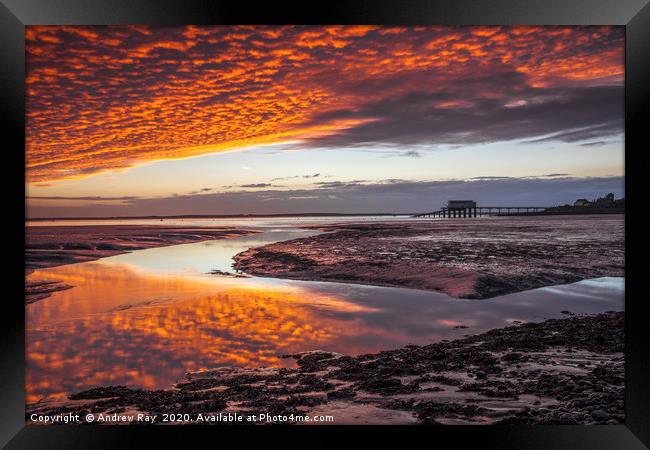 Roa Island Sunset Framed Print by Andrew Ray