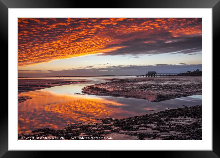 Roa Island Sunset Framed Mounted Print by Andrew Ray
