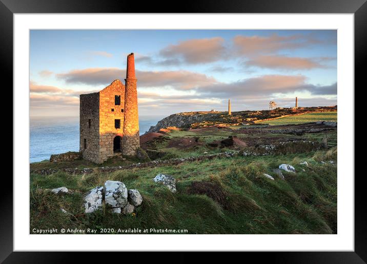 First Light at Wheal Owles Framed Mounted Print by Andrew Ray