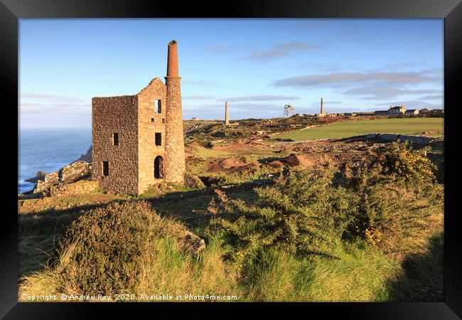 Morning at Wheal Owles Framed Print by Andrew Ray
