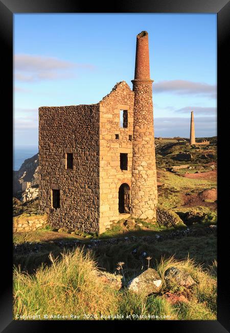 Wheal Owles Engine House Framed Print by Andrew Ray