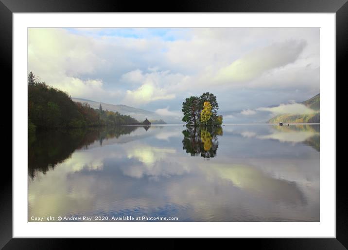 Reflections in Loch Tay Framed Mounted Print by Andrew Ray