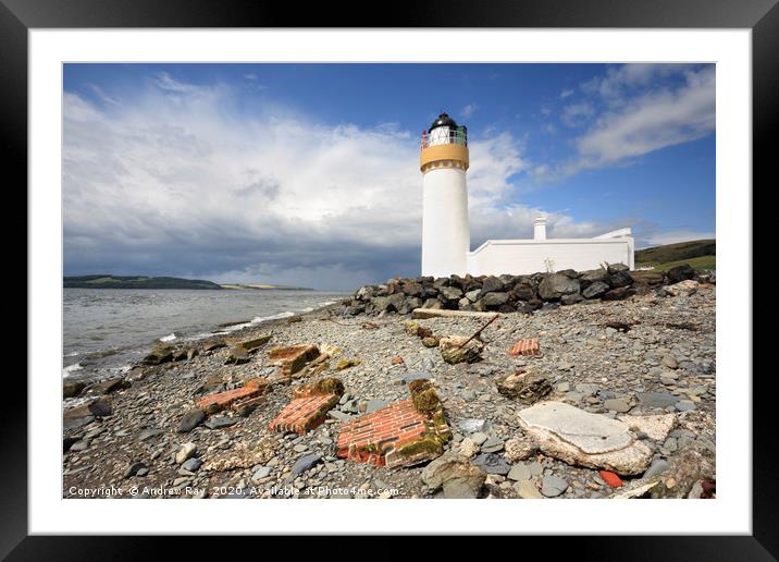 Cairnryan Lighthouse Framed Mounted Print by Andrew Ray