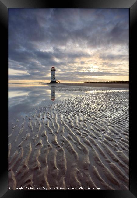 Point of Ayr Lighthouse Framed Print by Andrew Ray