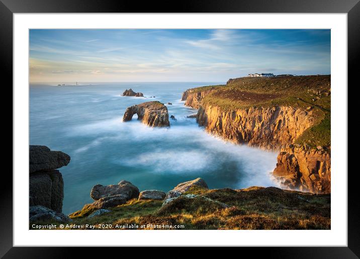 Lands End View Framed Mounted Print by Andrew Ray