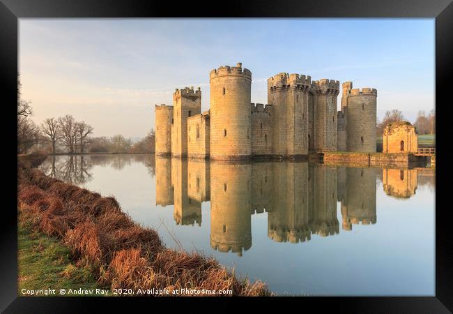 First Light at Bodium Castle Framed Print by Andrew Ray